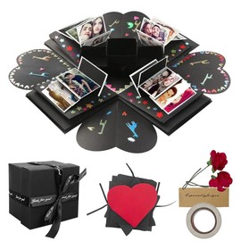 MeoZynxadril Surprise Box, Explosion Box Gift Box, DIY Explosion Surprise Box, Creative Photo Album Scrapbooking, Picture Box Including Instructions (English language not guaranteed), for Wedding,