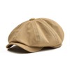 BOTVELA Men's 8 Piece Newsboy Flat Cap 100% Cotton Gatsby