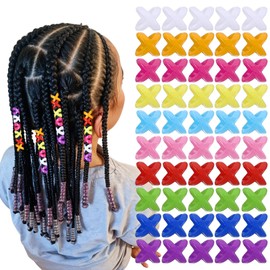 Colorful Hair Beads, 50 Pcs Soft Acrylic Beads Cute Hair Jewelry Braid Charms Braid Accessories Dreadlock Accessories for Kids Girls Braids Pony Tails Braids Decoration Jewelry Making Kit