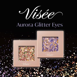  Visee Powder Riche Aurora Glitter Eyes Eye Color BR-1 Glitter Brown 1.3g PU-2 glitter purple type