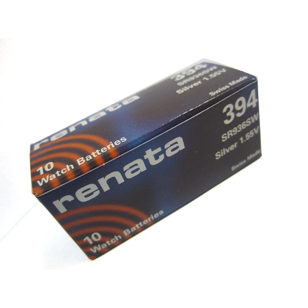 10pcs of Renata 394 SR936SW Swiss Watch Battery 1.55v Exp. 12.2015