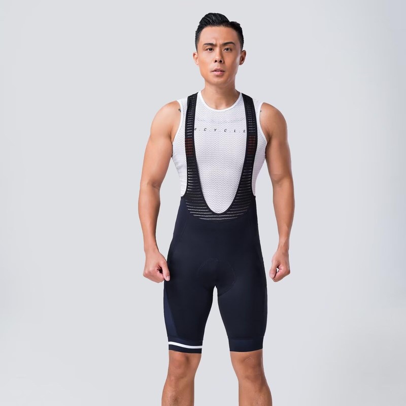 Morethan BVP-013 Men's Bib Pants, Half Length, Back Pockets, Side