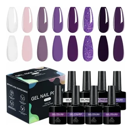 Gel Esmalte Para Uñas Uv Led Semipermanente 8 Colores