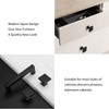 homdiy 25 Pack Black Cabinet Knobs Matte Black Square Dresser