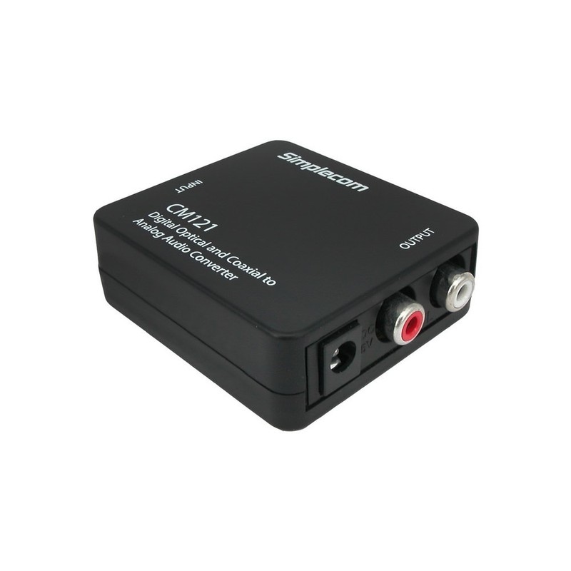 Simplecom CM121 Digital Optical Toslink and Coaxial to Analog RCA