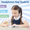 Ladont 50 Pack Classroom Headphones Bulk for Students School, Wired