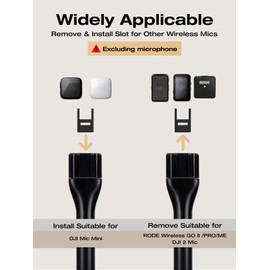 SUNMON Handheld Wireless Mic Stand for DJI Mic Mini with Pop Filter, Holder for Microphone, Interview Handheld Mount Adapter for DJI Mini (Handheld with 3 Pop Filter)