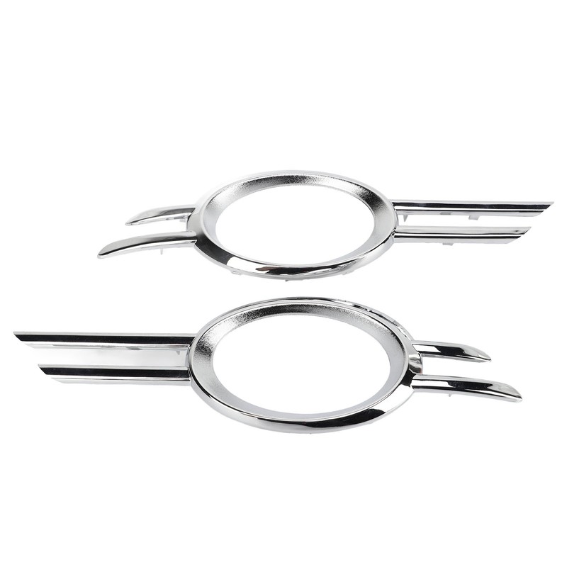 2PCS Fog Lamp Bumper Grille Cover Gloss Chrome 2118851174 Replacement