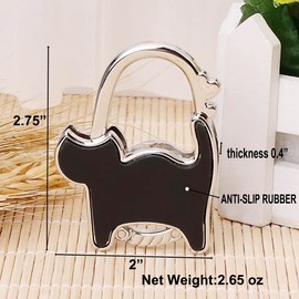 KSMD Cat Design Purse Hooks for Table and Bars,Portable Purse Hanger Organizers Hooks Handbag Holder Pocketbook Holder Bag Storage for Desk Bag Hook