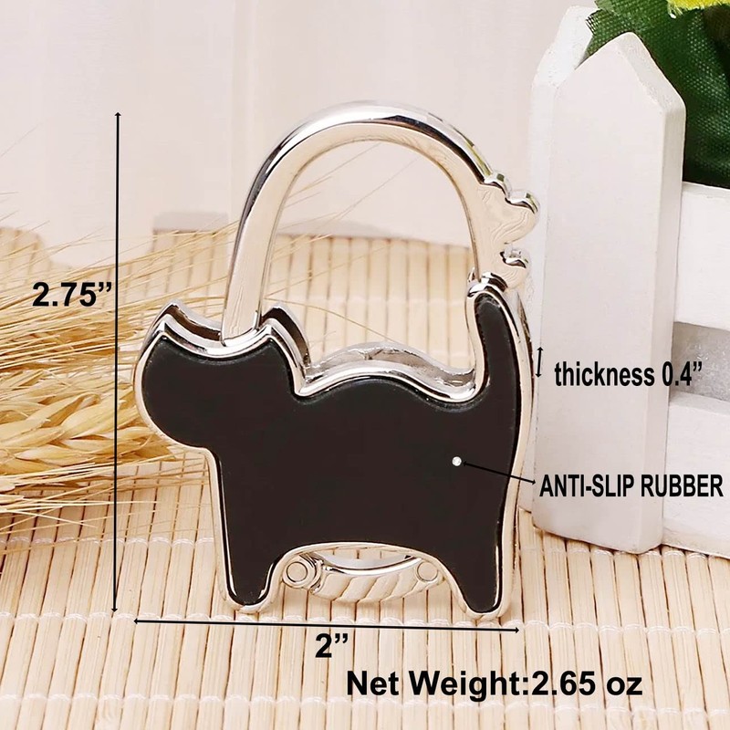 KSMD Cat Design Purse Hooks for Table and Bars,Portable Purse