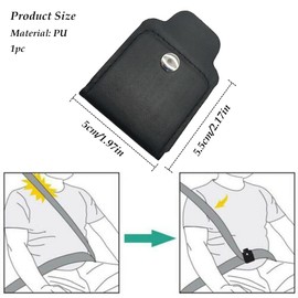Auto Sicherheitsgurt Versteller, Sicherheitsgurt Versteller, Universal Auto Sicherheitsgurt Clip, Sicherheitsgurt Positionierer, Leder Sicherheitsgurt Versteller Auto Gurtversteller, Schwarz