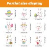 Tsathoggua Easter Window Cling, 9 Sheets Easter Bunny Window Stickers