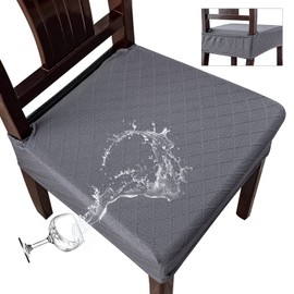Genina Waterproof Seat Covers for Chairs Seat Covers for Dining Room Chair Slipcovers Kitchen Chair Covers Dining Chair Covers