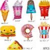 Kiwochy 8 PCS Ice Cream Doughnut Birthday Foil Balloons Set