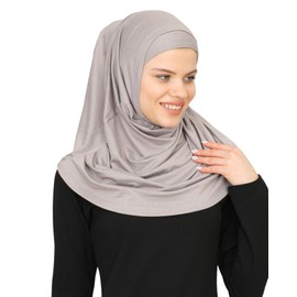 Prien Chic Hijab for Women, Muslim Headscarf Undercloth Set, Long Headscarves Dress, Women, Scarf for Prayer Clothing, Abaya, Muslim Dresses for Ramadan Hajj, Light Mink