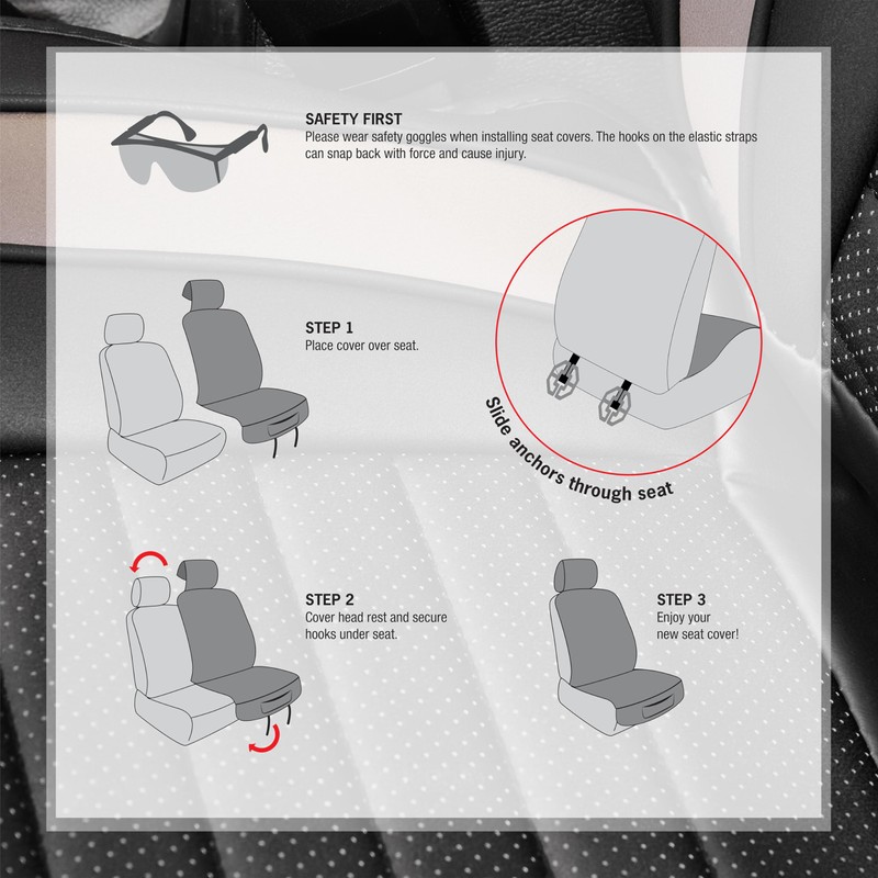 Alpena Masque 63054 Luxury Series Gray Luxury Series Seat Cover,