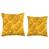 Buttered Corn Cobs Summer BBQ Cookout Vibes Throw Pillow