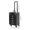 Rolling Makeup Travel Case Nail Tech Suitcase Cosmetic Train Case