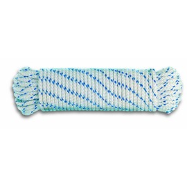 Chapuis DR8 Braided Polypropylene Rope Maximum Load 360 kg Diameter 6 mm Length 10 m White/Blue