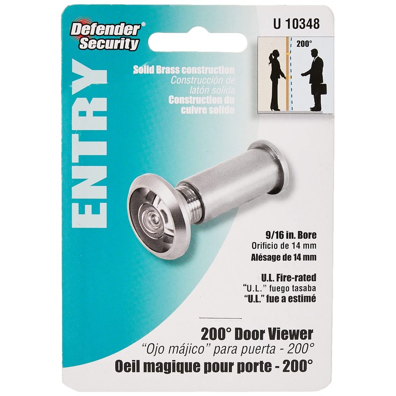 Prime-Line 0.56 in. Dia. 200 deg. Satin Nickel Brass Door