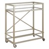 Wilson 30'' Wide Rectangular Bar Cart in Satin Nickel