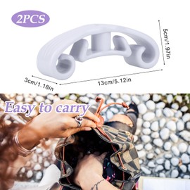 BOXOB Pack of 2 Carry Handles for Shopping Bags, Robust Versatile Shopping Bag Holder with Ergonomic Handle for Shopping Bags, Buckets and More (White)