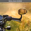 evermotor Motorcycle Handlebar End Mirrors, Motorcycle Mirrors E-Approved, 360° Rotation,