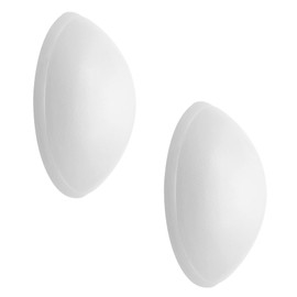 WAGNER design yourself SCREW or GLUE WHITE Wall Buffer Set of 2 for Screwing or Gluing, Plastic, White, 4 cm