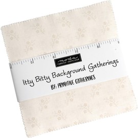 Itty Bitty Background Gatherings Charm Pack by Primitive Gatherings; 42-5" Precut Fabric Quilt Squares
