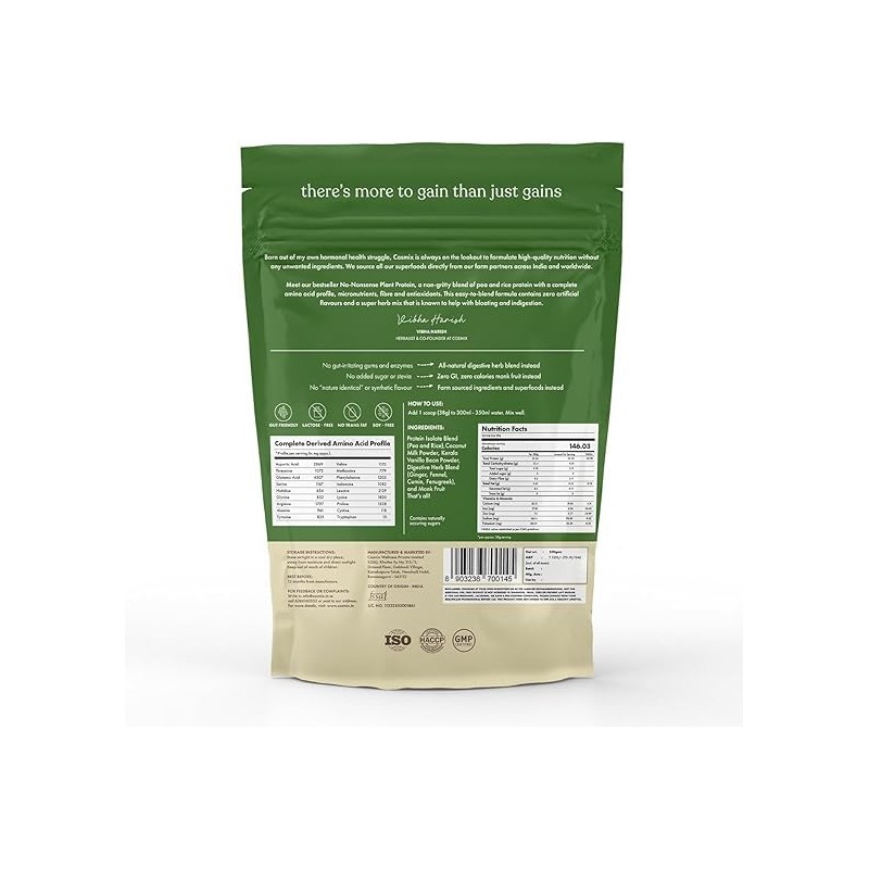  No Nonsense Plant Protein | Organic Pea & Brown