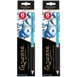 Cezanne Creative Mark Premium Colored Pencils Non-Photo Blue 12 Pack - Highly-Pigmented Drawing Pencils - Coloring Pencils for Drawing, Blueprints, Sketching, and More