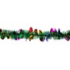 Christmas Light Bulb Wrapped Tinsel Commercial Garland - 50' x