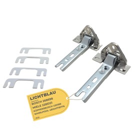 Lichtblau 2 x Door Hinges for Fridge Front Assembly I Suitable for Bosch and Siemens 00268698, Miele 2285121, Privileg 00907485 and Many More I Hinge Set for Fridge Door