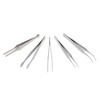5pc Universal Tweezer Set Stainless Steel, 5"