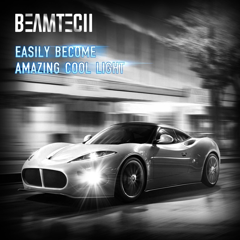 BEAMTECH H8 Fog Light Bulb,6500K White 1:1 Size Super Bright