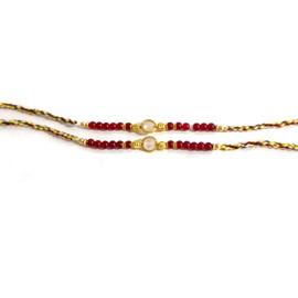 DBY Set of Two Rakhi Designer Rakhi Set for Raksha Bandhan Indian Bracelet Beads Rakhi Thread Bhaiya Bhabhi Sister Rakhi Band for Brother Bhaiya Bhabhi for Rakshabandhan Rakhee Bracelet