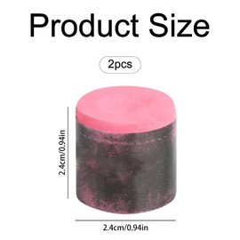 Luckious 2PCS Billiard Chalk, Non-Slip Professional Snooker Chalk, Durable Cylindrical Chalk, Billiard Cue Head Accessory for Billiard Table Bar Home Sports (Red)