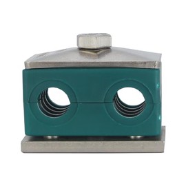 Tubeclo 26.9MM Twin Series Clamp, Polypropylene with Galv Plated Steel Hardware, Weld Mounting