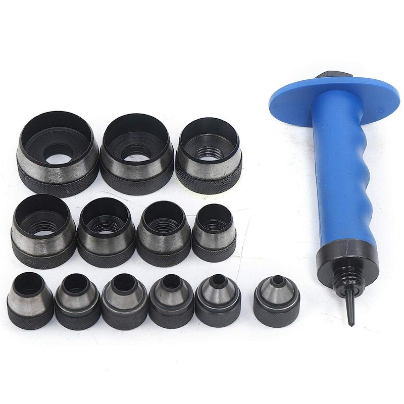 14 PCS Hollow Punch Tool Set, Leather Kit Gasket Hole