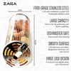 ZAGA Rolling Grill Baskets for Outdoor Grilling 2 Pcs Set