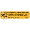 Pharmex 4-X "NO Dairy Products" Permanent Paper Label, 1 9/16"
