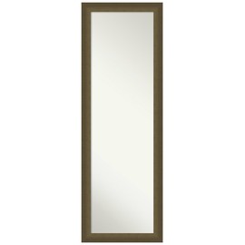 Amanti Art Bronze Full Length Mirror for Door, 52x18 Blaine Light Bronze Narrow Tall Wall Mirror Full Length, Mounted to Door or Closet Wall with no visible brackets, Modern Contemporary Frame from WI