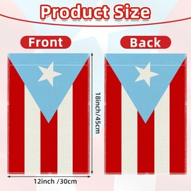 12 x 18 Inches Puerto Rico Garden Flag for Yard Lawn Outdoor Decor, Vibrant Light Blue PR Flag Double-Sided Puerto Rican Yard Banner for Cultural Celebrations, Patriotic Holidays, Porch Decorations