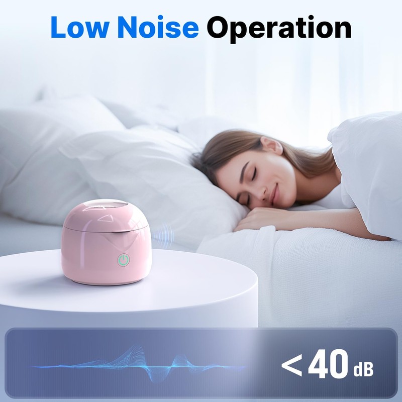 CXRUY Ultrasonic Retainer Cleaner - UV Dental Cleaning Pod Night
