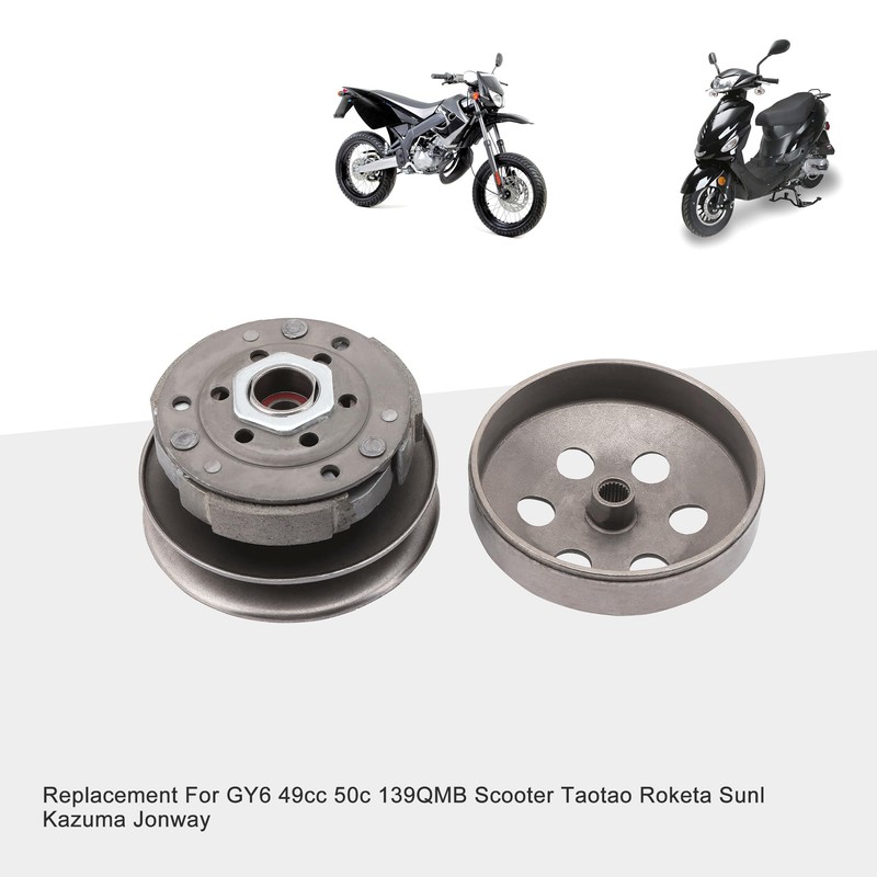 GOOFIT Complete Clutch Assembly Rear Clutch Replacement for GY6 49cc