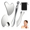 Kit Gua Sha Facial AVENIX de Acero Inoxidable para Masaje