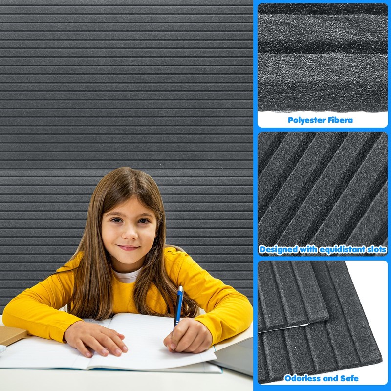 Woanger 5 Pack Large Acoustic Panels 47x24x0.4 Inch Sound Dampening