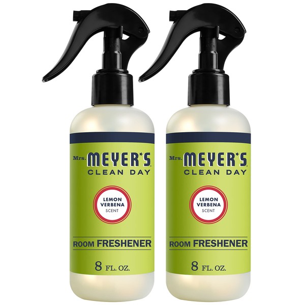 Mrs. Meyer's Clean Day Room Freshener Spray Bottle, Lemon Verbena Scent, 8 Fl oz (Pack of 2)