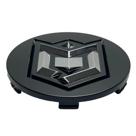 Dropstars Gloss Black/Chrome Snap In Center Cap (Middle Portion Only) 1284C61