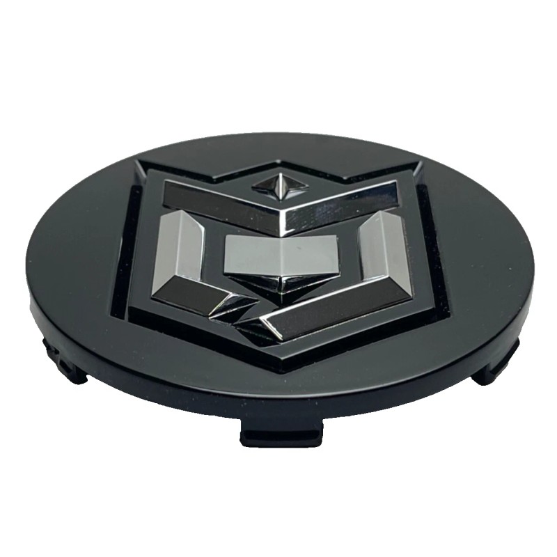 Dropstars Gloss Black/Chrome Snap In Center Cap (Middle Portion Only)